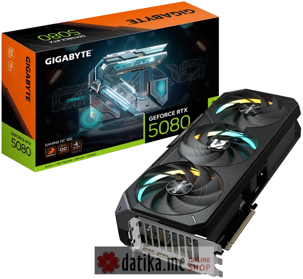 Gigabyte GeForce RTX 5080 GAMING OC 16G, GV-N5080GAMING OC-16GD