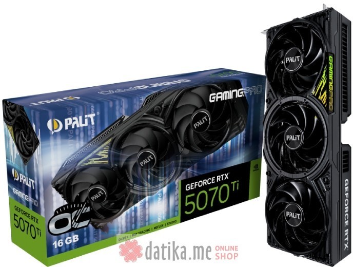 PALIT nVidia GeForce RTX 5070 Ti 16GB, RTX 5070 Ti GamingPro OC
