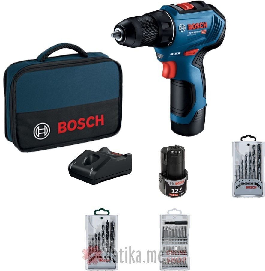 BOSCH Bušilica-Odvijač akumulatorski 18/30Nm 2x2,0A/12V GSR 120-LI