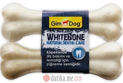 GIMDOG WHITE BONE OSSO 5.5CM/2 KOM-120GR-kost za pse в Черногории