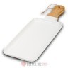 NAVA TANJIR ZA POSLUŽIVANJE SA RUČKOM OD BAMBUSA "Terrestrial" White 41cm