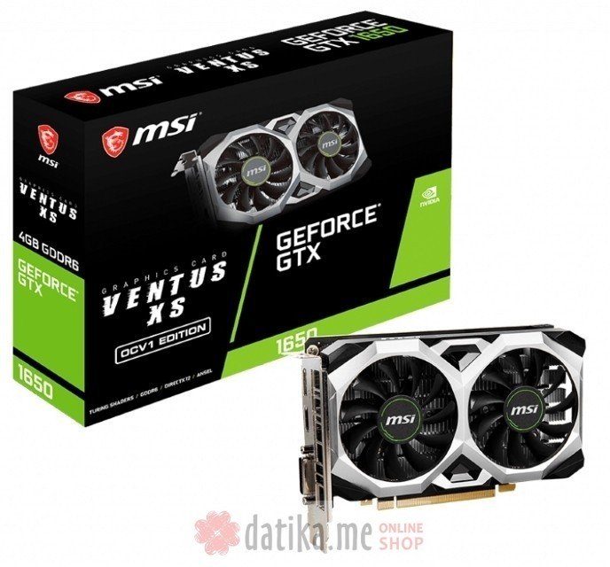 MSI nVidia GeForce GTX 1650 4GB 128bit D6 VENTUS XS OCV1 