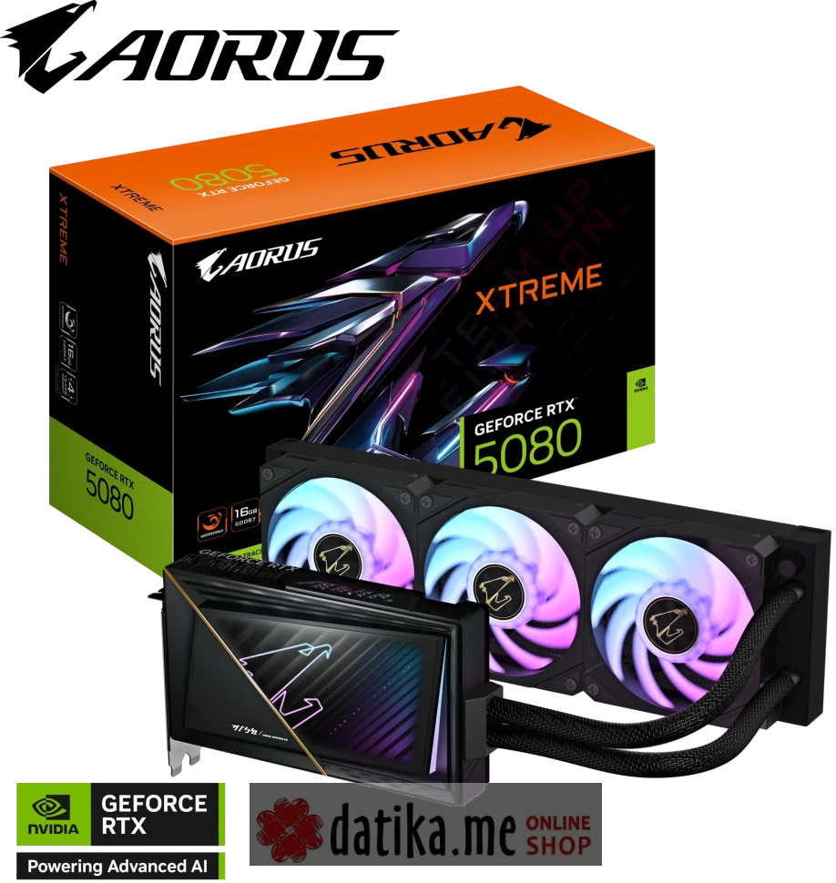 Gigabyte AORUS GeForce RTX 5080 XTREME WATERFORCE 16G, GV-N5080AORUSX W-16GD