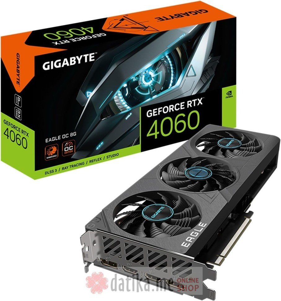 Gigabyte GeForce RTX 4060 EAGLE OC 8G, GV-N4060EAGLE OC-8GD