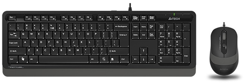A4 TECH F1010 FSTYLER USB YU siva tastatura + USB sivi miš в Черногории