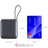 Swissten POWER BANK 10000 mAh WITH BUILT-IN CABLES USB-C AND LIGHTNING SPACE SILVER
