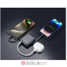 Swissten POWER BANK 10000 mAh WITH BUILT-IN CABLES USB-C AND LIGHTNING SPACE SILVER