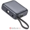 Swissten POWER BANK 10000 mAh WITH BUILT-IN CABLES USB-C AND LIGHTNING SPACE SILVER