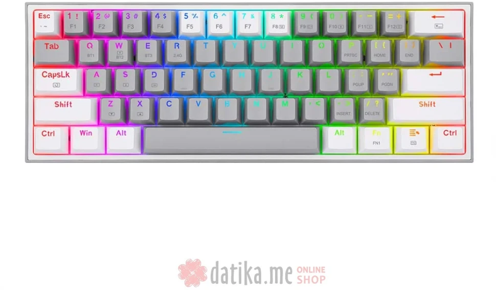 Redragon Tastatura Fizz Pro White/Grey K616 RGB Wireless/Wired Mechanical Gaming Keyboard