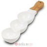 NAVA ZDJELE ZA POSLUŽIVANJE SA RUČKOM OD BAMBUSA "Terrestrial" White 41cm в Черногории