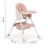 Eco Toys STOLICA ZA HRANJENJE 2U1 PINK/WHITE