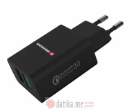 Swissten Travel charger 2x USB QC 3.0, USB 23W, black