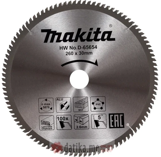 Makita D-65654 NOZ ZA CIRKULAR 260x30MM