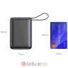 Swissten Power bank 20000 mAh with built-in cables USB-C and Lightning Space silver