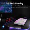 Redragon Mechanical Gaming Keyboard Kumara K552-RGB White - Red Switch