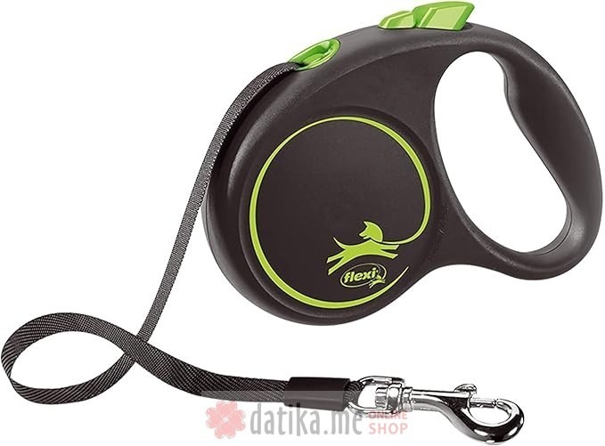 Flexi Povodac Black Design Small Tape 5M Green  в Черногории