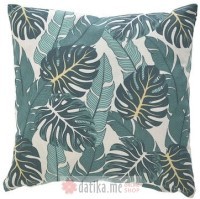 INART JASTUK COTTON CUSHION LEAVES GREEN/WHITE 40X40cm