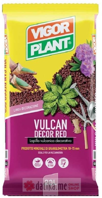VIGORPLANT  Vulkanske dekorativne crvene granule 10-15mm 20Lit