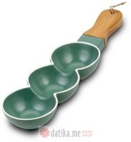 NAVA ZDJELE ZA POSLUŽIVANJE SA RUČKOM OD BAMBUSA "Terrestrial" Green 41cm