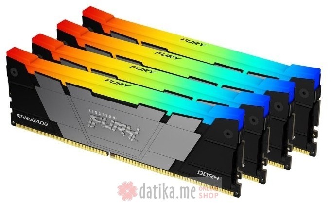 KINGSTON DIMM DDR4 128GB 4x32GB kit 3200MT s KF432C16RB2AK4 128 FURY Renegade RGB Black XMP