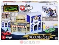 Bburago Igracka fire city deluxe set i vozilo 1/43 asst