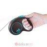 Flexi Povodac Black Design Small Cord 5m Blue