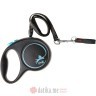 Flexi Povodac Black Design Small Cord 5m Blue