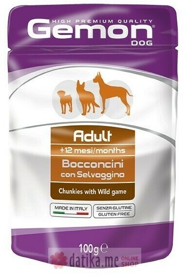 Monge Gemon All Breeds Adult Dog Preliv Sa Divljači 100gr  в Черногории
