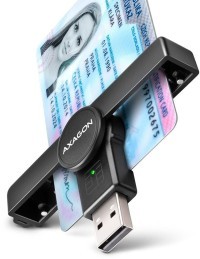 Axagon CRE-SMPA, ID SMART CARD POCKET READER Miniature USB contact ID cardreader
