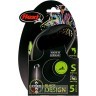 Flexi Povodac Black Design Small Cord 5M Green 