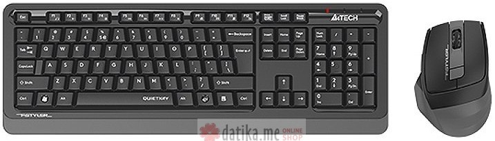 A4 TECH FGS1035Q FSTYLER Wireless QuietKey Combo USB US,Gray в Черногории