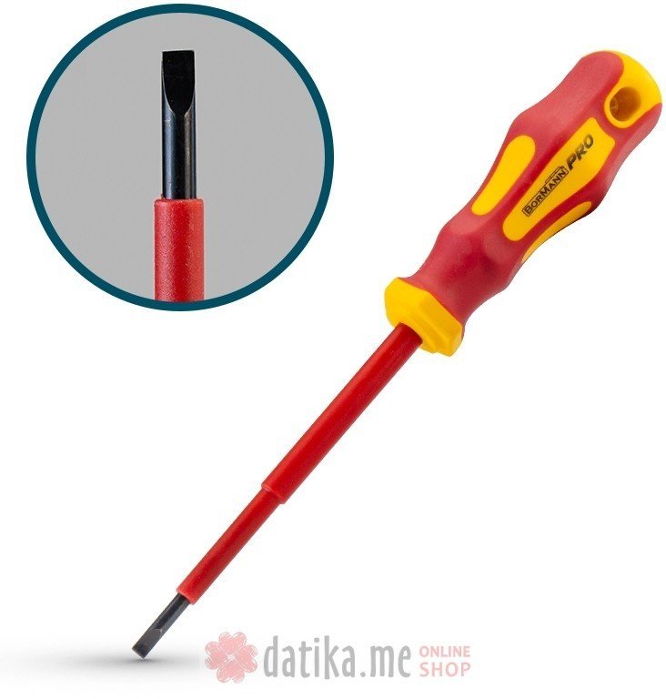 Bormann BHT7080 Odvijac pljosnati (srafciger) magnetni VDE CR-V SL3,5x100mm в Черногории