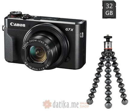 Canon Powershot G7X II Vlogger kit - Tripod Joby Gorilla 500, SD Card 32GB в Черногории