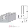 Makita  D-48072 Konturno glodalo u obliku lastinog repa 12,7x13x45mm