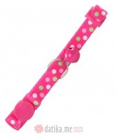 Pawise 28013 ogrlica za macke 30cm cat collar-polka dots,pink