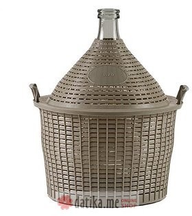 Plana Dimidžana staklena sa korpom 20l