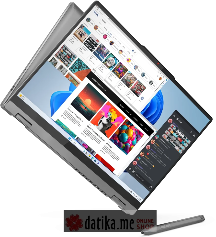 Lenovo IdeaPad 5 2-in-1 16IRU9 Intel 5 120U/16GB/512GB SSD/Intel Graphics/16" WUXGA (1920x1200) IPS Touch, 83DU004FYA в Черногории