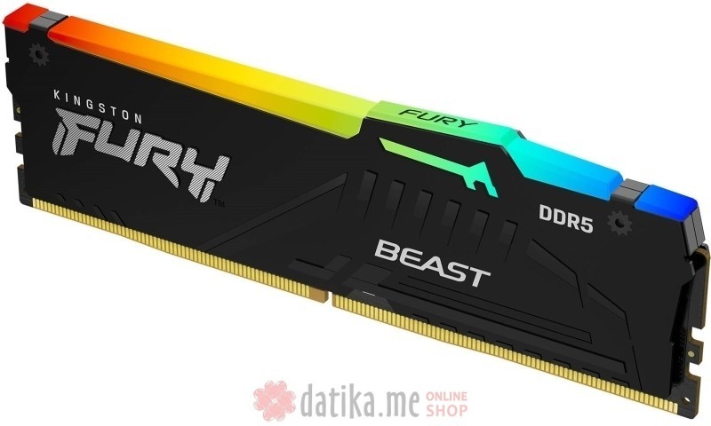 KINGSTON DIMM DDR5 16GB 6400MT/s KF564C32BBA-16 FURY Beast Black RGB XMP 
