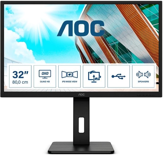AOC Q32P2 31.5" QHD 250cd/m² 4ms 75Hz IPS LED monitor