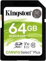 Kingston SDXC Card 64GB Canvas Select Plus C10
