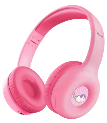 TRUST Nouna Wireless Kids Headphones 3.5mm, USB-C rose