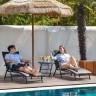 MultiGarden Sklopiva baštenska ležaljka za plažu sa podesivim naslonom i čeličnim ramom, Black 