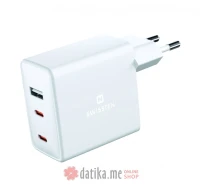 Swissten Travel Charger GaN 2x USB-C + 1x USB 70W