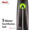 Flexi Povodac Black Design Medium Cord 5M Green 