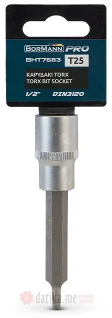 Ključ nasadni prihvat 1/2" CRV Torx T25 Bormann BHT7683 в Черногории