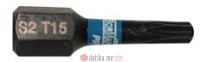 Bormann BHT3694 Bit nastavci udarni S2 T15 TORX 1/4" 25mm 2kom 
