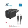 Swissten Travel charger GaN 1x USB-C 20W PD white, data cable USB-C/USB-C 1.2, black