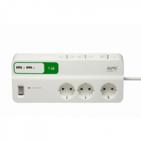 APC Essential SurgeArrest 6 outlets with 5V, 2.4A 2 port USB charger, 230V