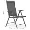 MultiGarden Set od 4 sklopive baštenske stolice sa podesivim naslonom, Grey 