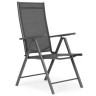 MultiGarden Set od 4 sklopive baštenske stolice sa podesivim naslonom, Grey 